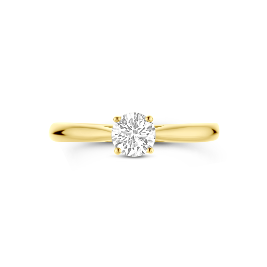 14k GG SOLITAIRRING MET LG DIAM 0.50ct H-SI - 10068982