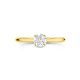 14k GG SOLITAIRRING MET LG DIAM 0.50ct H-SI - 10068982
