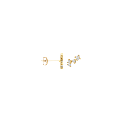 BLUSH 14k GG OORSTEKERS MET "ZIG ZAG" ZIRCONIAS 7373YZI - 10068984