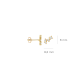 BLUSH 14k GG OORSTEKERS MET "ZIG ZAG" ZIRCONIAS 7373YZI - 10068984
