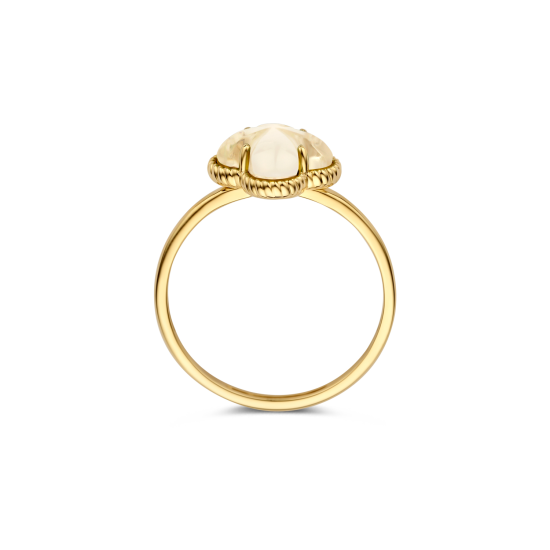 BLUSH 14k GG RING MET KLAVER 4 WIT PARELMOER - 10068985