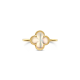 BLUSH 14k GG RING MET KLAVER 4 WIT PARELMOER - 10068985