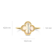 BLUSH 14k GG RING MET KLAVER 4 WIT PARELMOER - 10068985