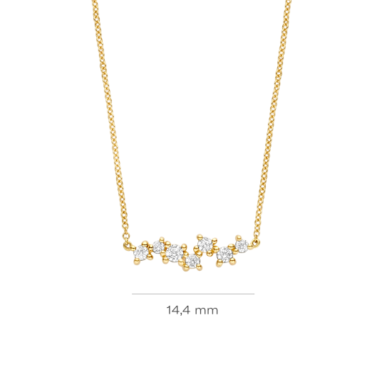 BLUSH 14k GG COLLIER MET ZIG-ZAG ZIRCONIAS 3191YZI - 10068987