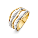 14k BICOL.RING 5RIJ DRAAD-GOLVEN 14mm - 10067576