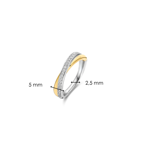 TI SENTO RING VERGULD MET ZIRCONIA - 1953ZY/54 - 10068993