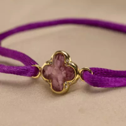 SEE YOU GEDENKSIERADEN SILVER CLOVER-SATIN STRAP - 10069013