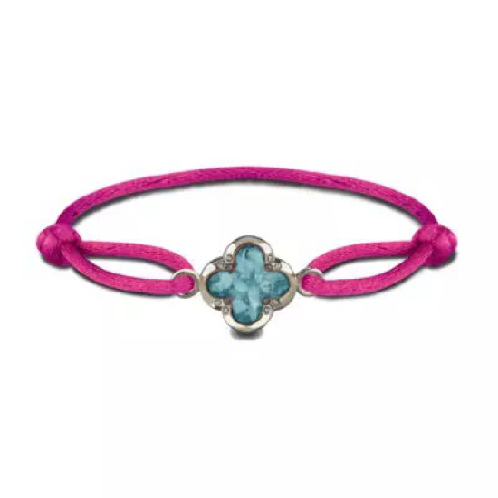 SEE YOU GEDENKSIERADEN SILVER CLOVER-SATIN STRAP - 10069013