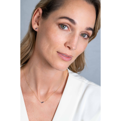 14K GG COLLIER LICHT/DONKER BLAUW ZIRCONIA - ZINZI ZGC381 - 10069022