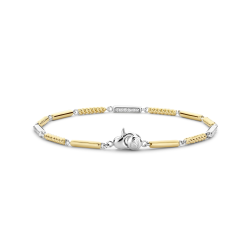 TI SENTO ARMBAND VERGULD 3X SCHAKEL MET ZIRCONIA - 23069ZY - 10069030