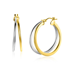 14K BICOLOR CREOOL DUBBELE BUIS - ZINZI ZGO339B - 10069035