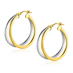 14K BICOLOR CREOOL DUBBELE BUIS - ZINZI ZGO339B - 10069035