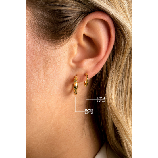 14K GG GEDRAAIDE BRUIS CREOOL - ZINZI ZGO332 - 10069036