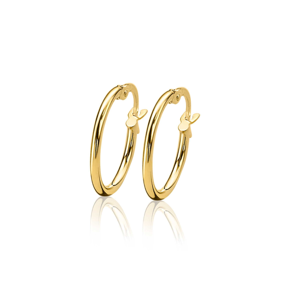 14K GG BASIC CREOOL KLAPSLUITING 15MM - ZINZI ZGO127 - 10069040