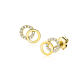 14K GG OPEN RONDJES MET ZIRCONIA OORKNOP - ZINZI ZGO466 - 10069043