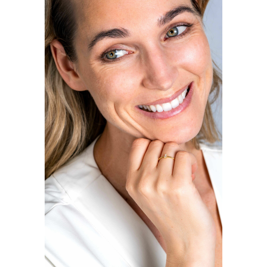 14K GG RING MET BAQUETTE ZIRCONIA - ZINZI ZGR369-58 - 10069046