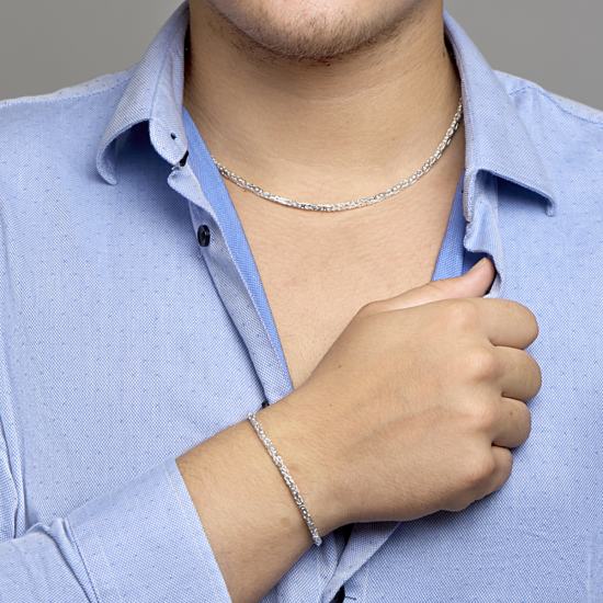 ZILVEREN KONINGSSCHAKEL COLLIER 3mm 50cm - 10069054