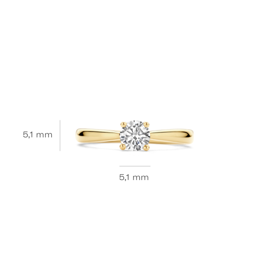 BLUSH 14k GG SOLITAIRRING BRILJANT LG DIAM.45ct TW-SI LG1003Y/52 - 10069059