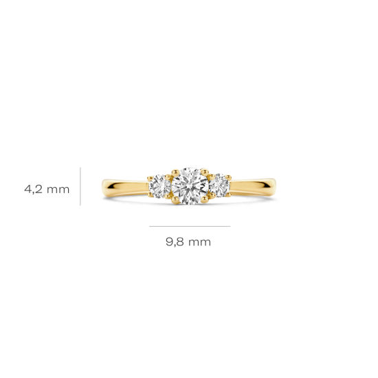 BLUSH 14k GG 3STEENS RIJRING LG DIAM.40ct TW-SI LG1008Y/54 - 10069060