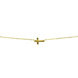 14K GG COLLIER MET KRUIS - 10069065