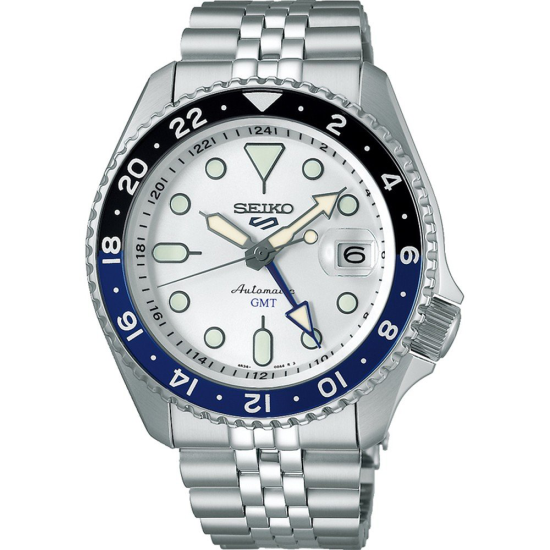 SEIKO "5 SPORTS" HPH ST-ST AUTOMATIC GMT-DATE ZWART SSK033K1 - 10069068