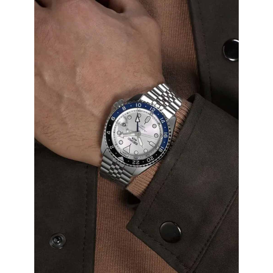 SEIKO "5 SPORTS" HPH ST-ST AUTOMATIC GMT-DATE ZWART SSK033K1 - 10069068