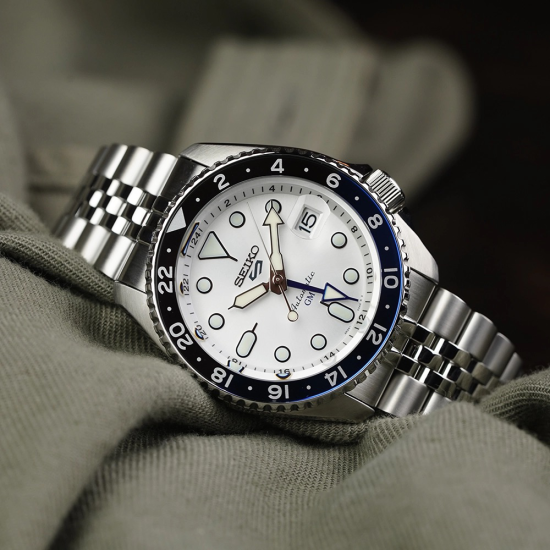 SEIKO "5 SPORTS" HPH ST-ST AUTOMATIC GMT-DATE ZWART SSK033K1 - 10069068