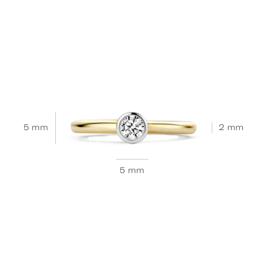 BLUSH 14K BIC SOLITAIRRING GLADOMZETTING ZIRKONIA - 10069120