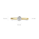 BLUSH 14K BIC SOLITAIRRING GLADOMZETTING ZIRKONIA - 10069120
