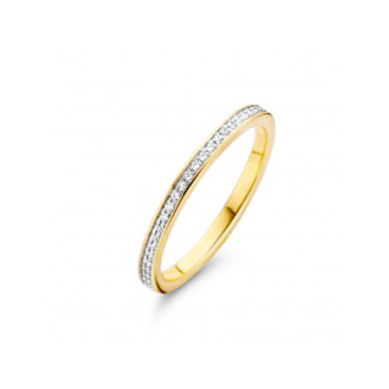 MORI 14k GG ALLIANCE RING MET 46x.004ct DIAMANT W-SI - 10069123