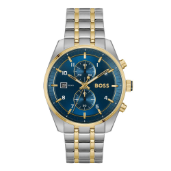HUGO BOSS SKYTRAVELLER HPH BICOLOR ST-ST BLAUWE WPL. CHRONO - 10069125