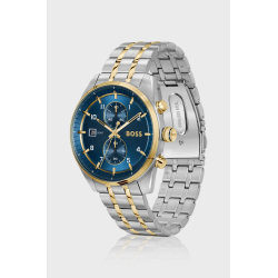 HUGO BOSS SKYTRAVELLER HPH BICOLOR ST-ST BLAUWE WPL. CHRONO - 10069125