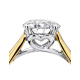 MORI 14k BICOLOR SOLITAIRRING MET BRILJANT LG DIAMANT 1,56ct F-VS1 - 10069129