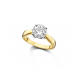 MORI 14k BICOLOR SOLITAIRRING MET BRILJANT LG DIAMANT 1,56ct F-VS1 - 10069129