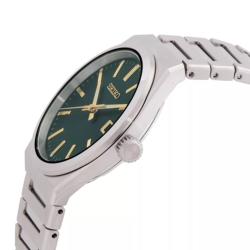 SEIKO STALEN HERENHORLOGE MET STALEN BAND EN GROENE WIJZERPLAAT SUR601P1 - 10069159
