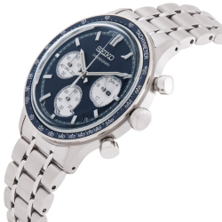 SEIKO STALEN HERENHORLOGE ZWARTE "PANDA" WIJZERPLAAT MET CHRONOGRAAF EN DATUM SSB477P1 - 10069160