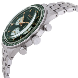 SEIKO STALEN HERENHORLOGE GROENE "PANDA" WIJZERPLAAT MET CHRONOGRAAF EN DATUM SSB481P1 - 10069162