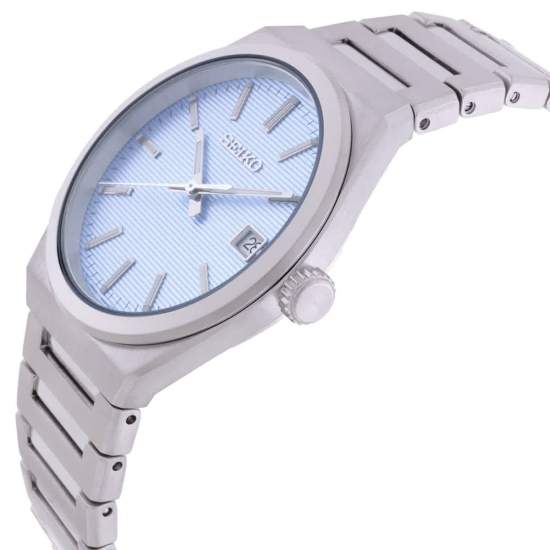 SEIKO STALEN HERENHORLOGE MET STALEN BAND EN GROENE WIJZERPLAAT SUR599P1 - 10069164
