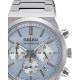 SEIKO STALEN HERENHORLOGE BLAUWE "PANDA" WIJZERPLAAT MET CHRONOGRAAF EN DATUM SSB459P1 - 10069165