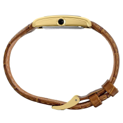 SEIKO GG DOUBLÉ DAMESHORLOGE MET LERENBAND EN WIT PARELMOER WIJZERPLAAT - 10069166