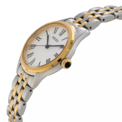 SEIKO BICOLOR STALEN DAMESHORLOGE MET ZILVER-WITTE WIJZERPLAAT EN ROMIJNSE CIJFERS SUR612P1 - 10069168