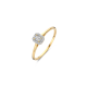 BLUSH 14k GG ROZETRING MET EMERAUDE EN BRILJANT LG DIAM. TOTAAL 0,17ct TW-SI LG1022 - 10069180