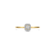 BLUSH 14k GG ROZETRING MET EMERAUDE EN BRILJANT LG DIAM. TOTAAL 0,17ct TW-SI LG1022 - 10069180