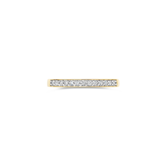 BLUSH 14k BICOLOR RIJRING RAILZETTING 13 LG DIAMANTEN .22ct VS-TW LG1033Y/54 - 10069181
