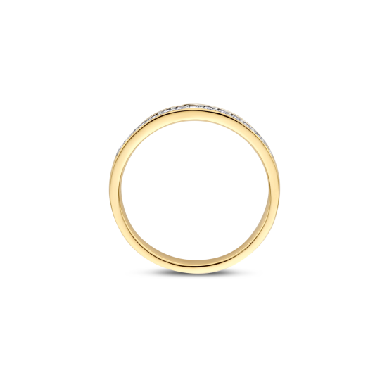 BLUSH 14k BICOLOR RIJRING RAILZETTING 13 LG DIAMANTEN .22ct VS-TW LG1033Y/54 - 10069181
