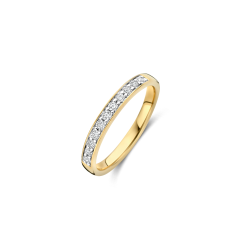 BLUSH 14k BICOLOR RIJRING RAILZETTING 11 LG DIAMANTEN .28ct VS-TW LG1033Y/56 - 10069182