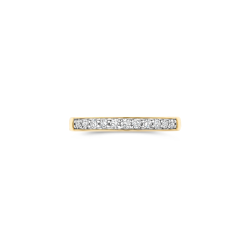 BLUSH 14k BICOLOR RIJRING RAILZETTING 11 LG DIAMANTEN .28ct VS-TW LG1033Y/56 - 10069182