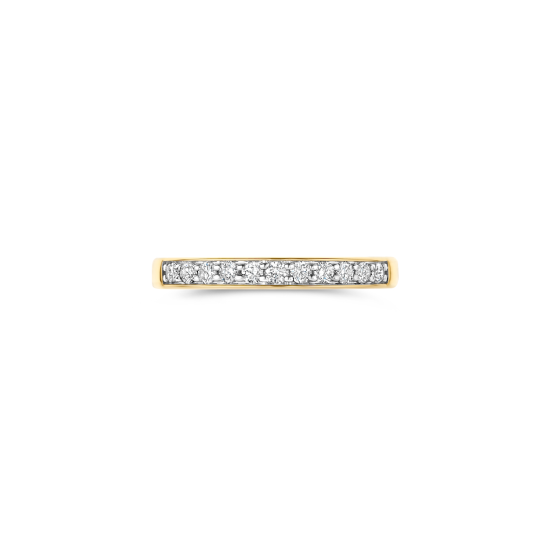 BLUSH 14k BICOLOR RIJRING RAILZETTING 11 LG DIAMANTEN .28ct VS-TW LG1033Y/56 - 10069182