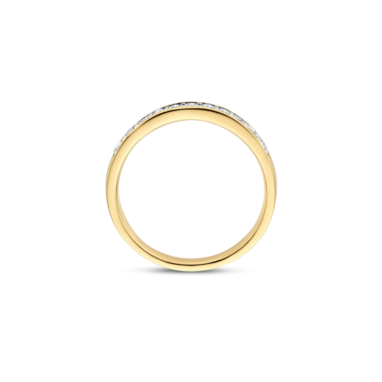 BLUSH 14k BICOLOR RIJRING RAILZETTING 11 LG DIAMANTEN .28ct VS-TW LG1033Y/56 - 10069182