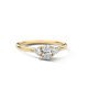 BLUSH 14k GG 3STEENS RING MET 1 OVAL .35ct EN 2 TRILJANT LG DIAM .20ct TW-SI LG1039Y/54 - 10069186